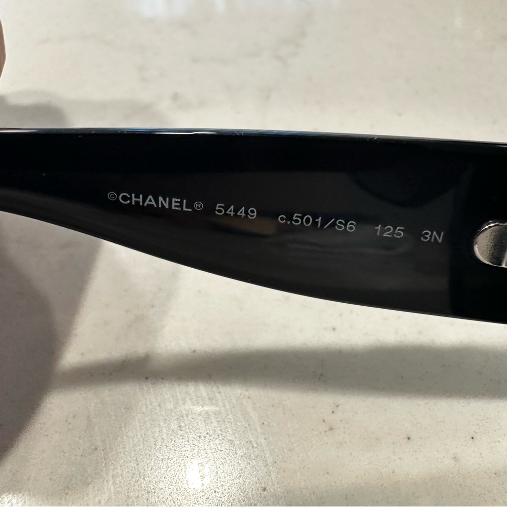 Chanel Embroidered Black Gradient Sunglasses - Picture 6 of 11